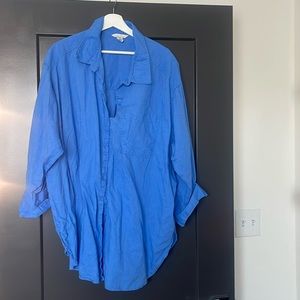 Linen button up and matching shorts set